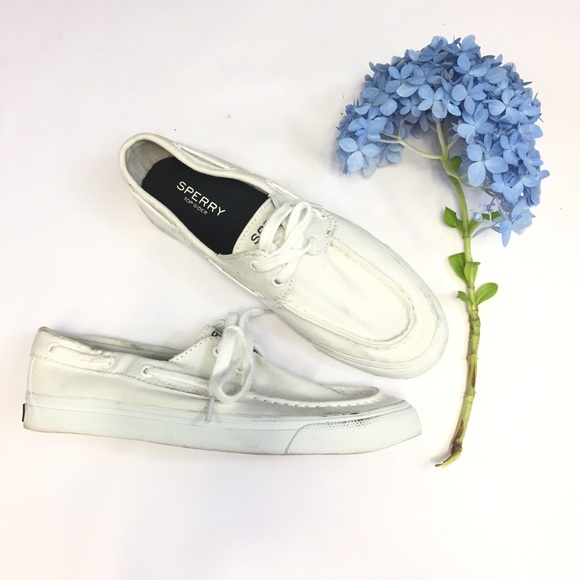 all white sperrys